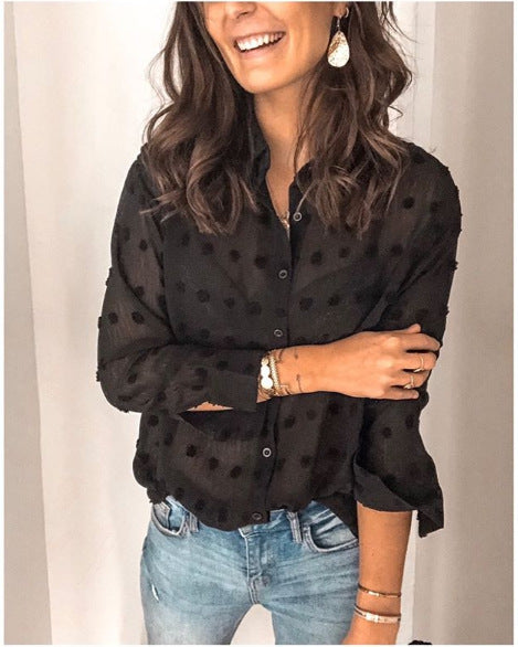 Sexy Sheer Button Up Collared Shirt