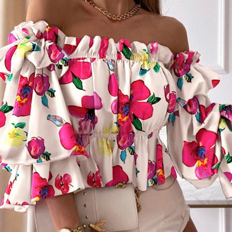 Sexy Off The Shoulder Long Sleeve Blouse