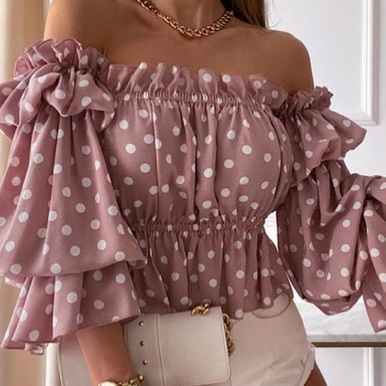 Sexy Off The Shoulder Long Sleeve Blouse