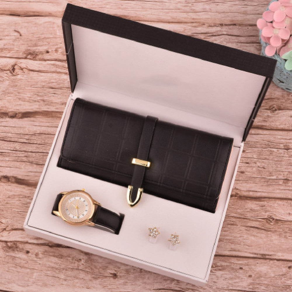 Women's Purse, Watch and Stud Earrings Set
