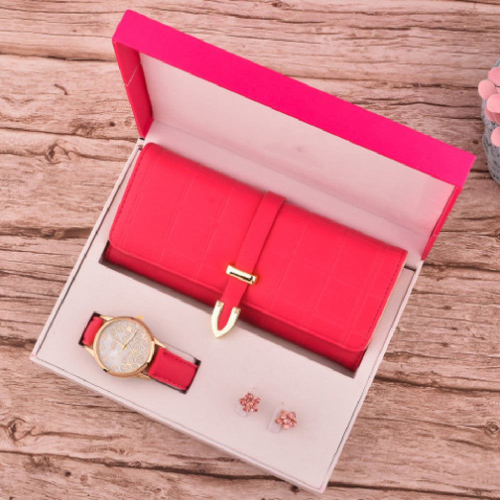 Women's Purse, Watch and Stud Earrings Set