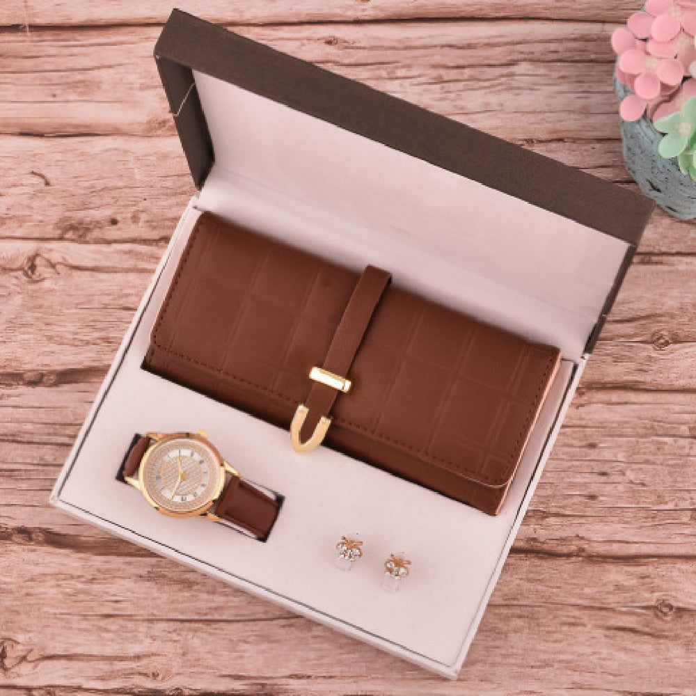Women's Purse, Watch and Stud Earrings Set