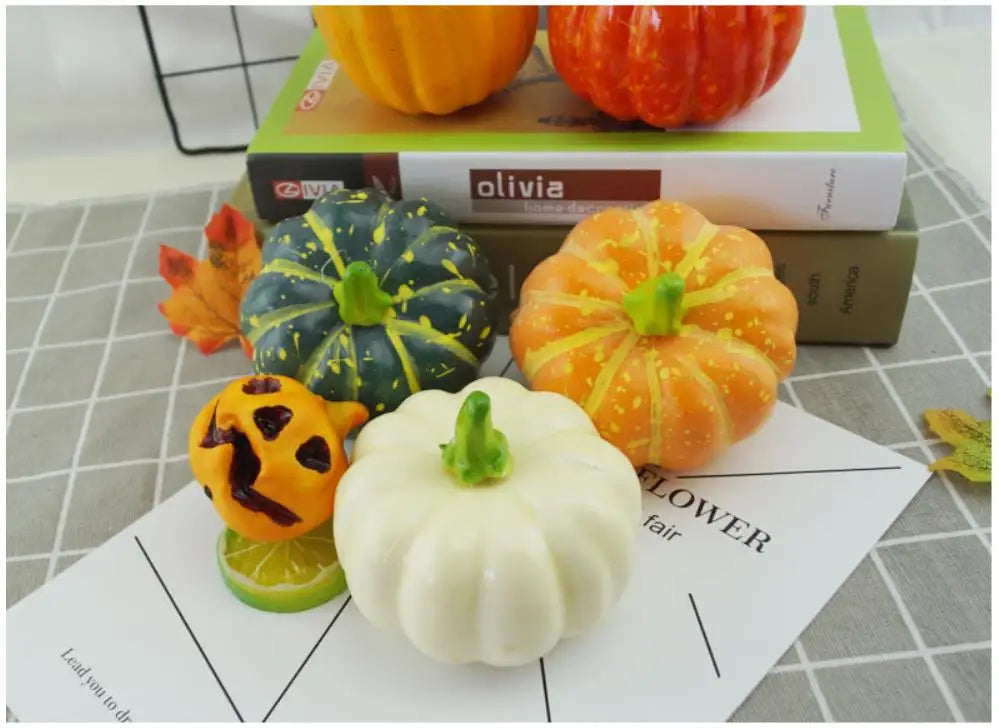 Large and Mini Artificial Pumpkins