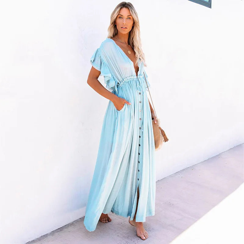 Bamboo Maxi Beach Cover Up