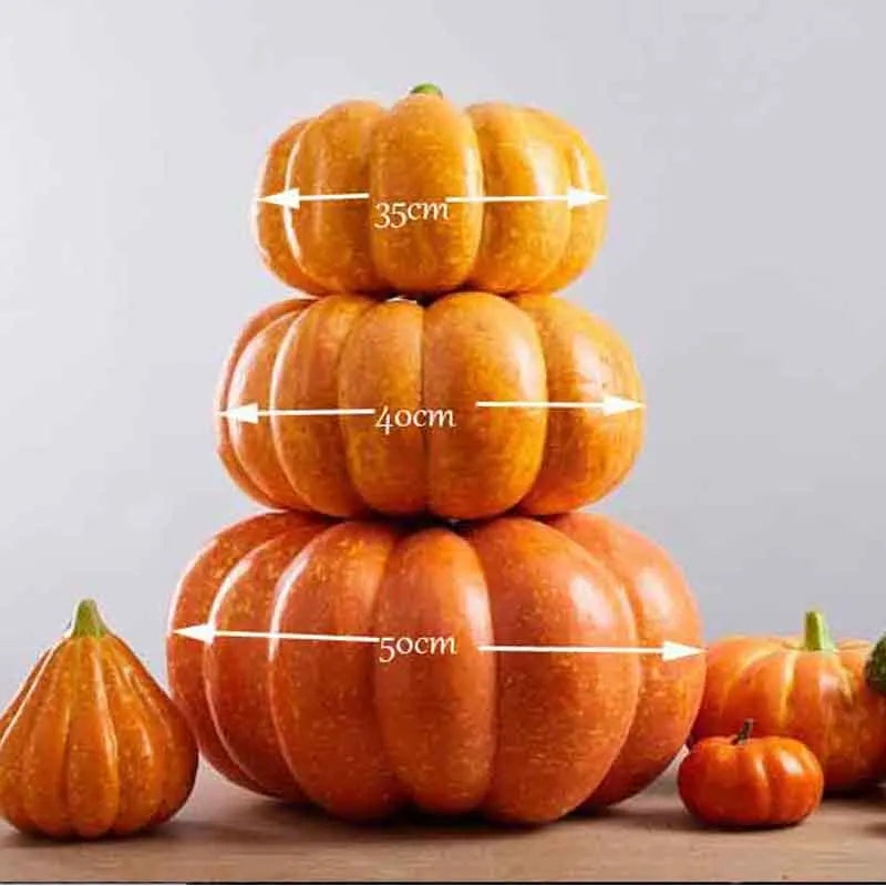 Large and Mini Artificial Pumpkins