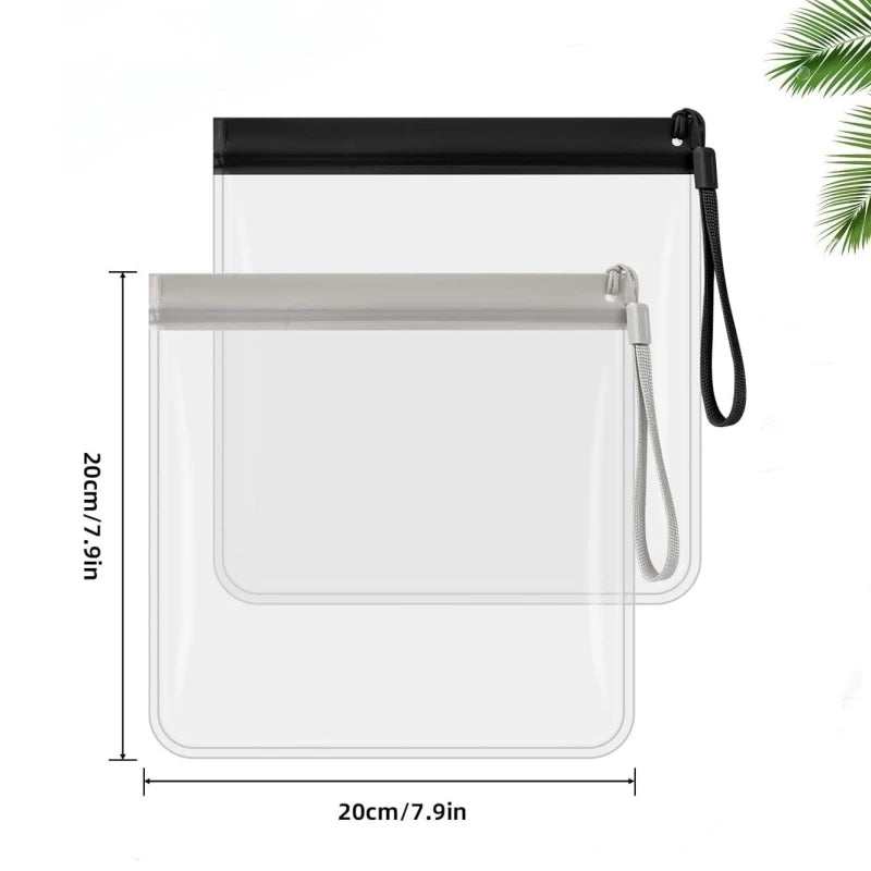 2pc Leakproof Transparent Travel Toiletry Bag