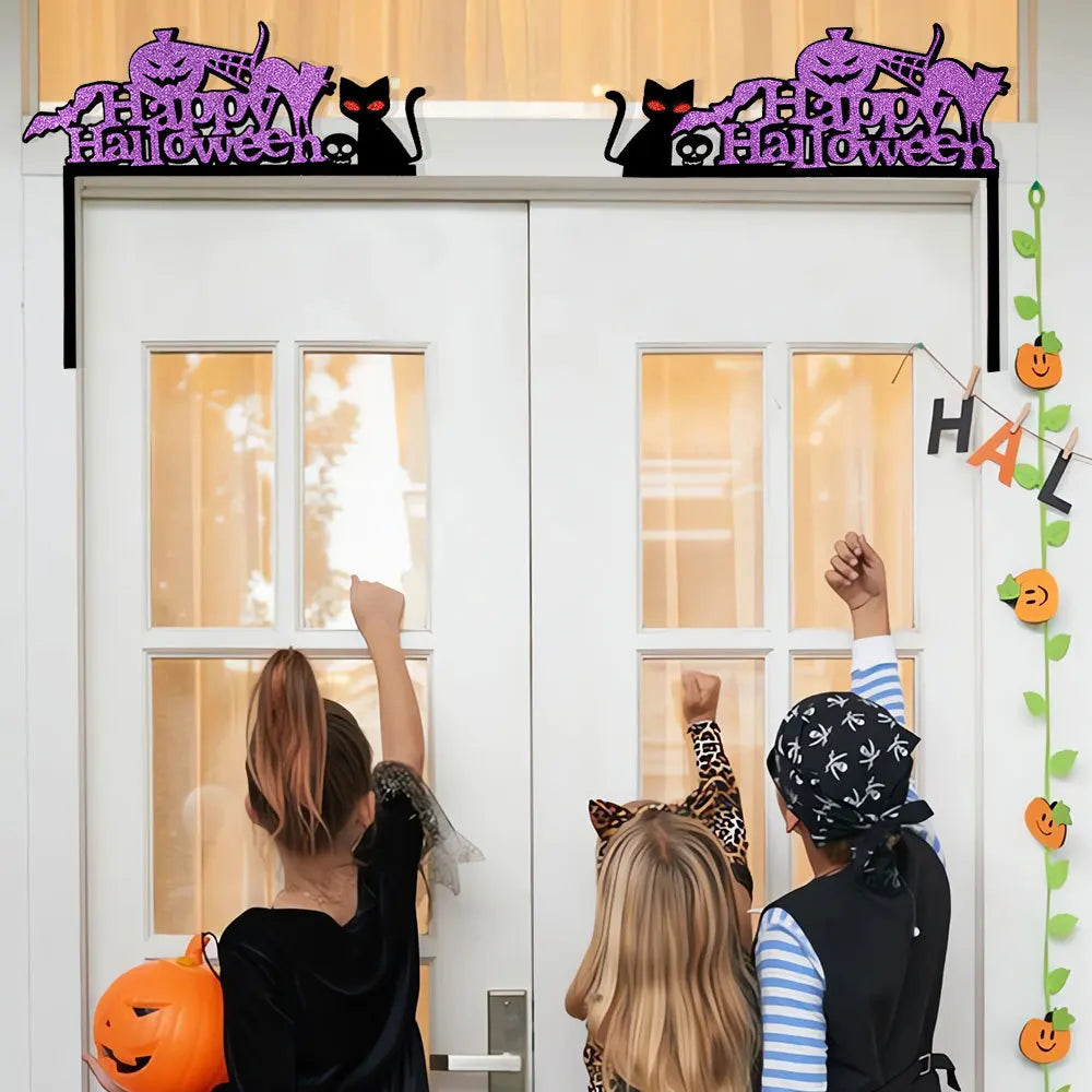Halloween Door Frame Decoration (Bats,Pumpkins,Spider Webs)