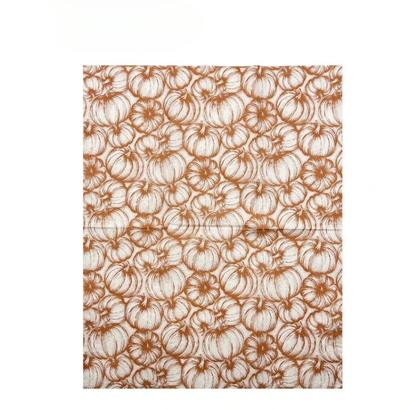 20Piece Autumn Pumpkin Print Napkins for Thanksgiving