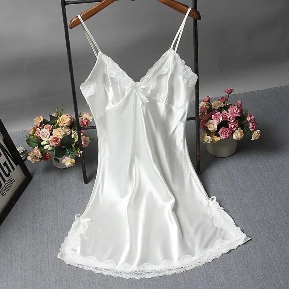 Cute Silk and Lace Camisola Nightgown