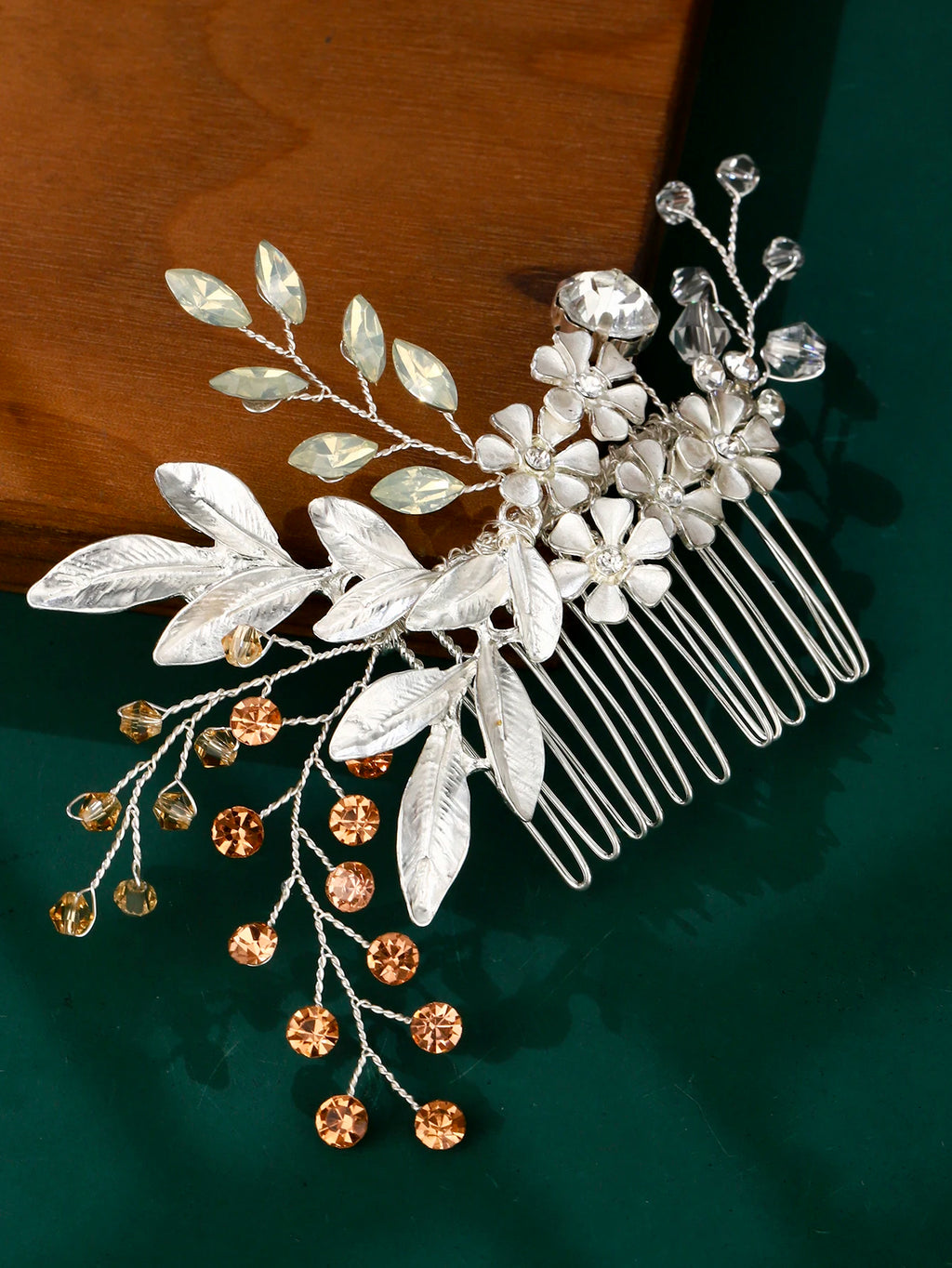 Handmade Bridal Pearl Rhinestone Hairpin