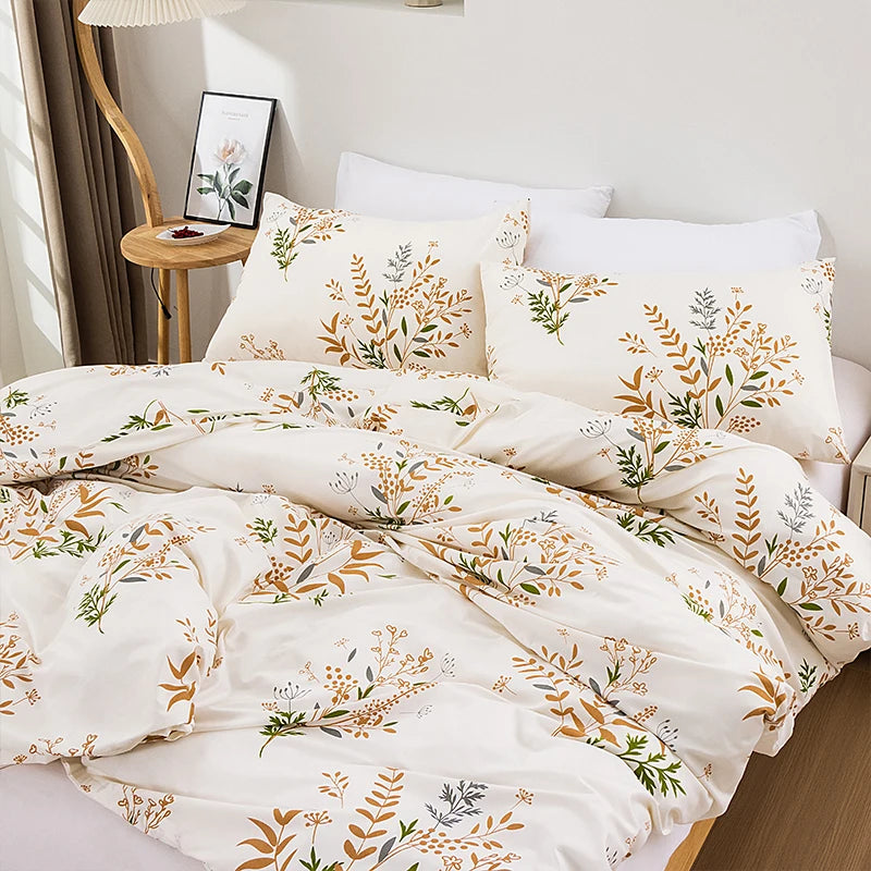 3Piece Floral Bedding Comfortable Duvet Cover Set