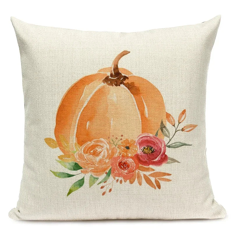 Linen Pumpkin Decorative Pillowcases