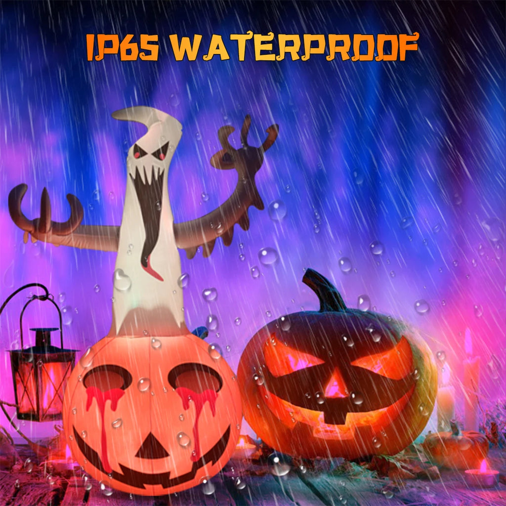 LED Inflatable Pumpkin Ghost Halloween Decoration with Remote Control
