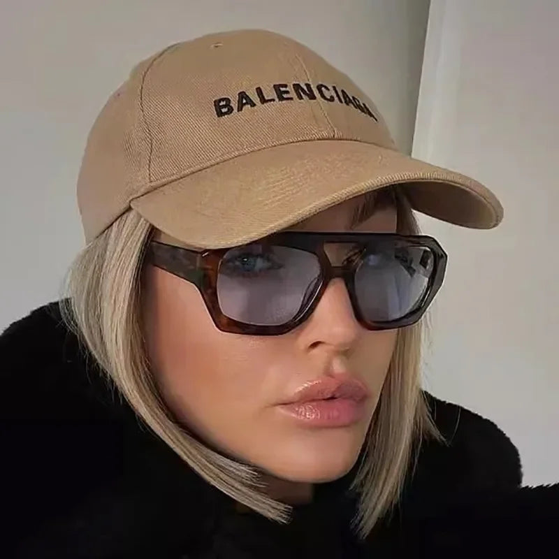 Vintage Double Bridges Square Sunglasses