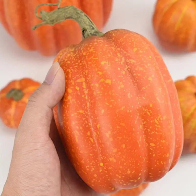 Artificial Pumpkin for Halloween or Thanksgiving (Set of 7)