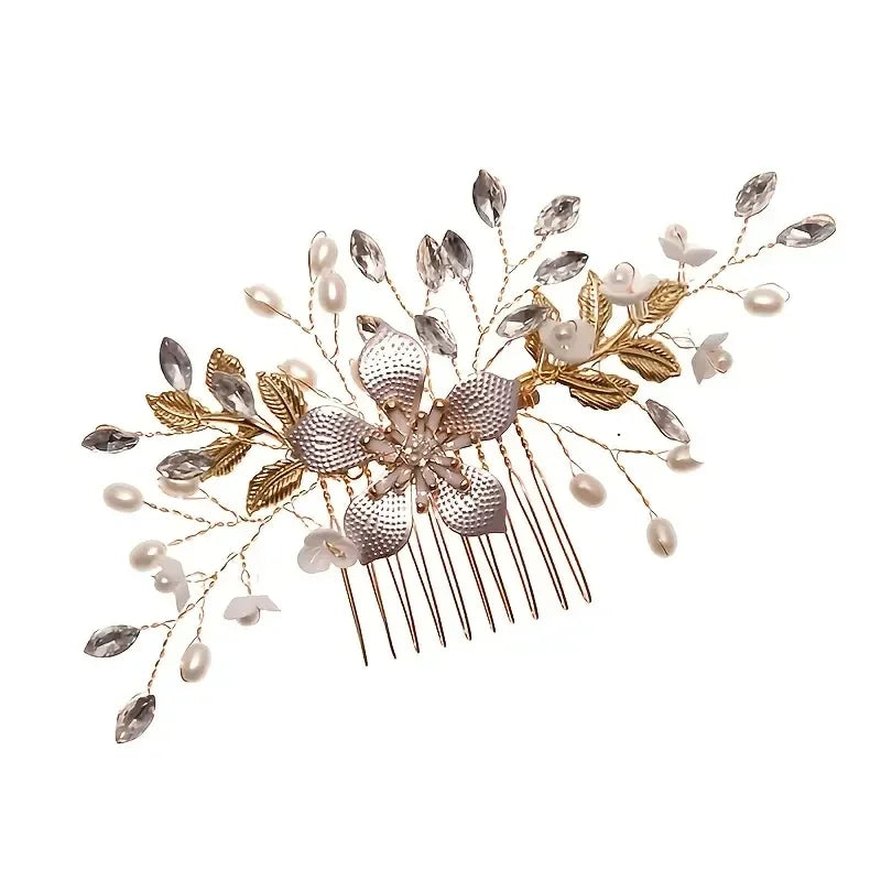 Bridal Pearl Flower Hairpin