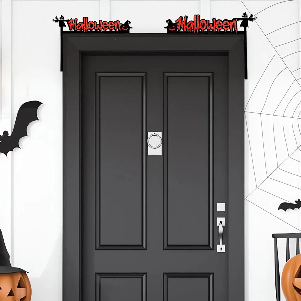 Halloween Door Frame Decoration (Bats,Pumpkins,Spider Webs)