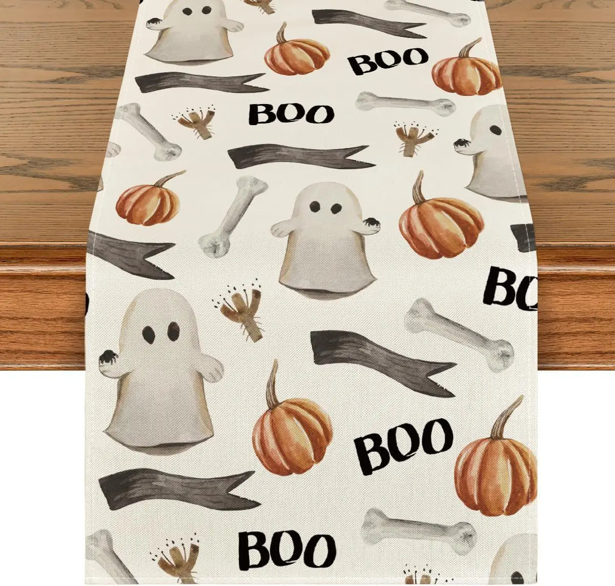 Linen Halloween Table Runner- Multiple Designs