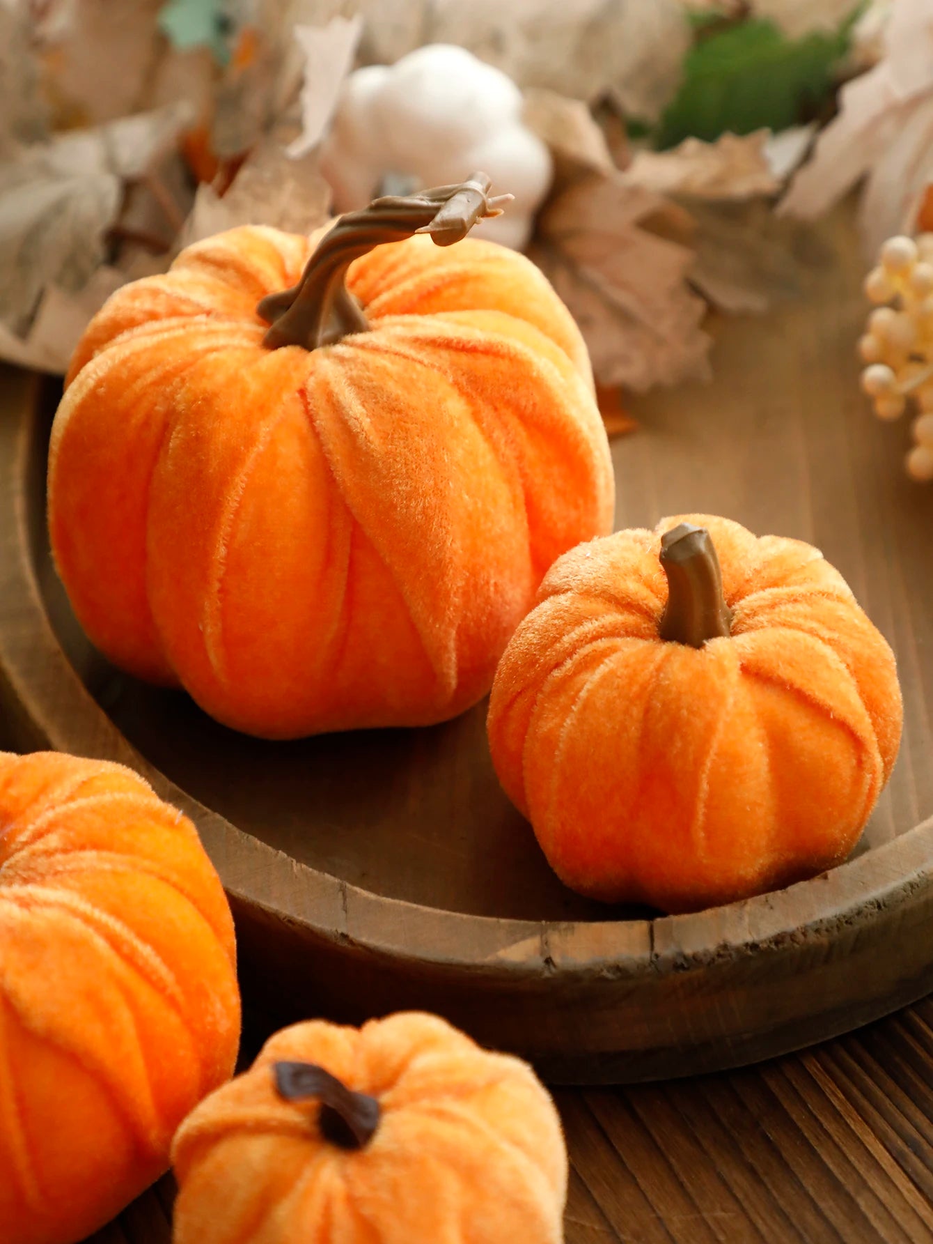 Velvet Artificial Pumpkins