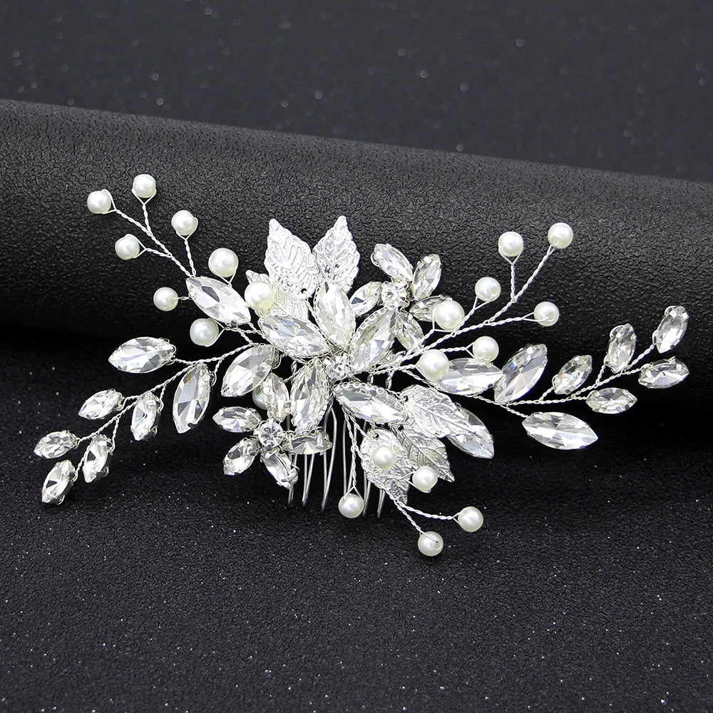 Bridal Crystal Pearl Hair Comb