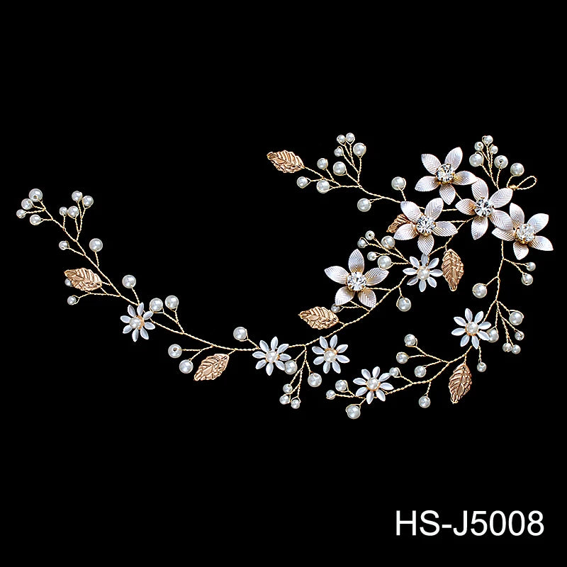 Handmade Blossom Wedding Pearls Headpiece