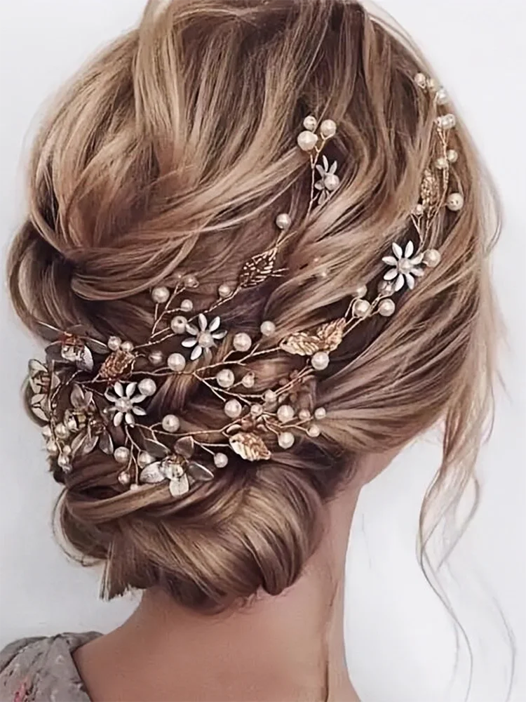 Handmade Blossom Wedding Pearls Headpiece