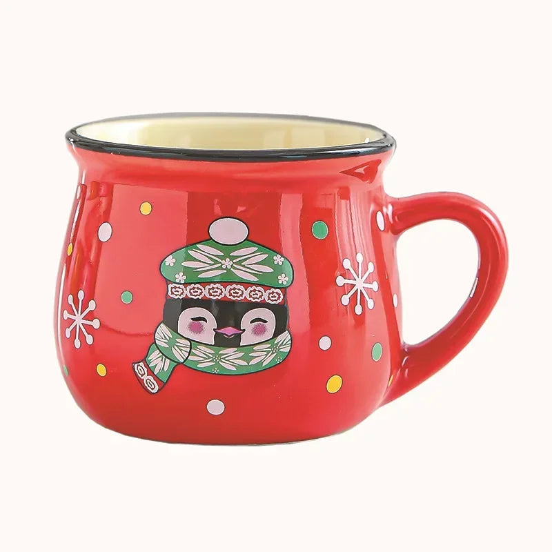 Ceramic Cartoon Christmas Mousse Coffee Cup