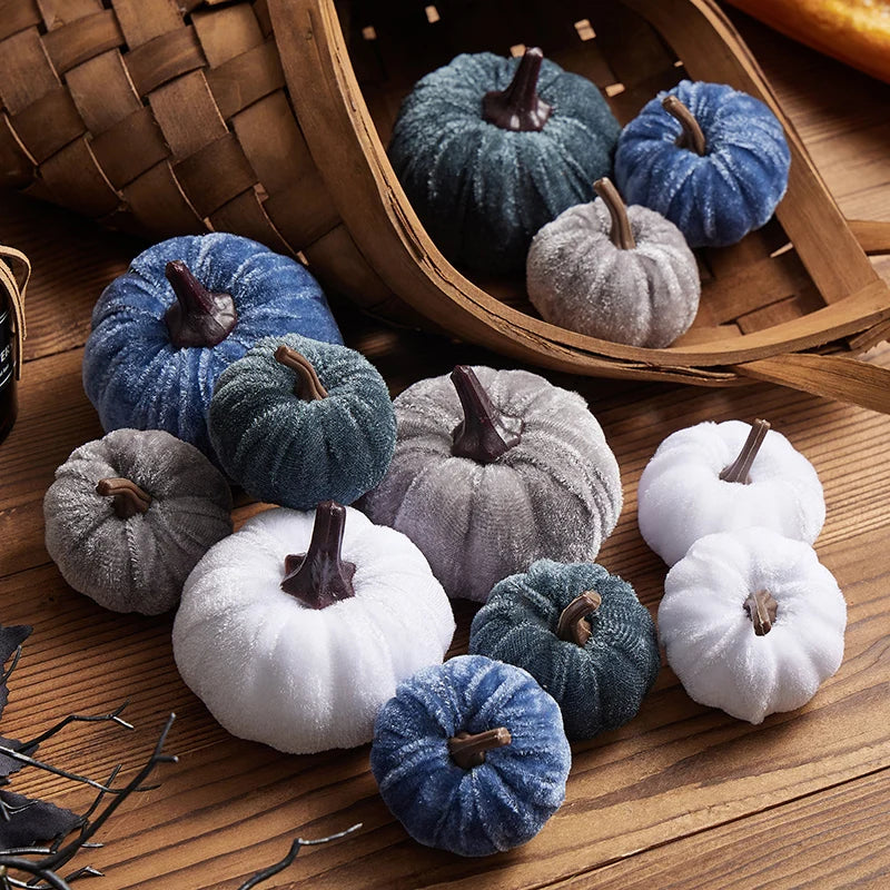 Halloween Artificial Velvet Pumpkins