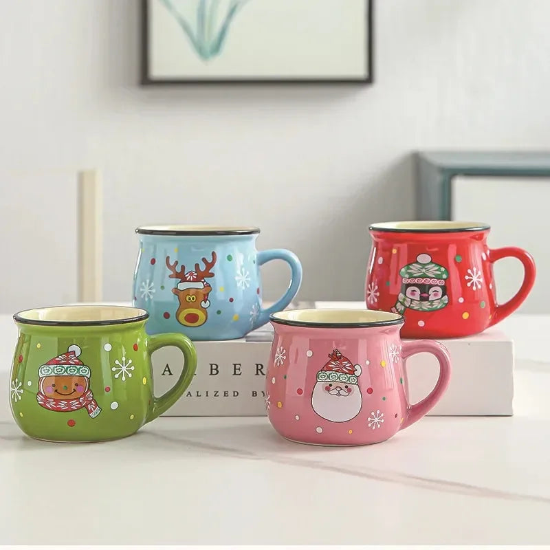 Ceramic Cartoon Christmas Mousse Coffee Cup
