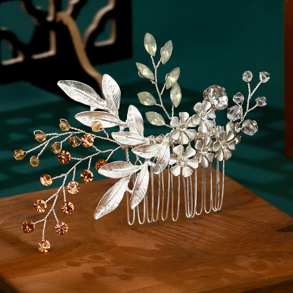 Handmade Bridal Pearl Rhinestone Hairpin