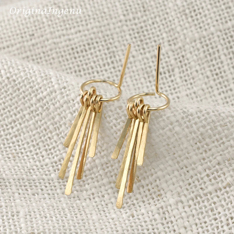 Handmade Tassel Earrings Silver or Gold Filled Largos Boho