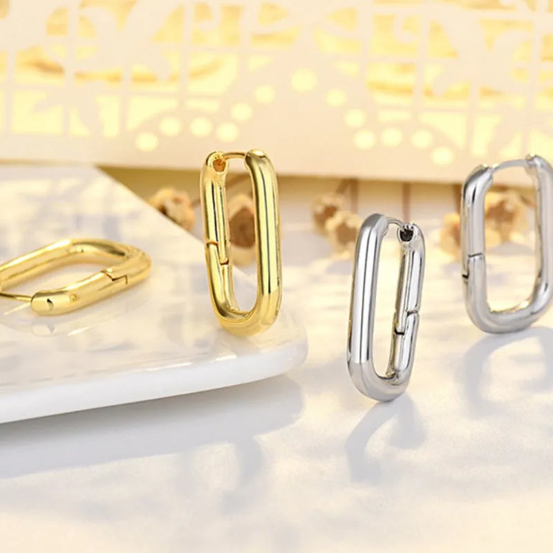 Electroplated Gold And Silver Earrings