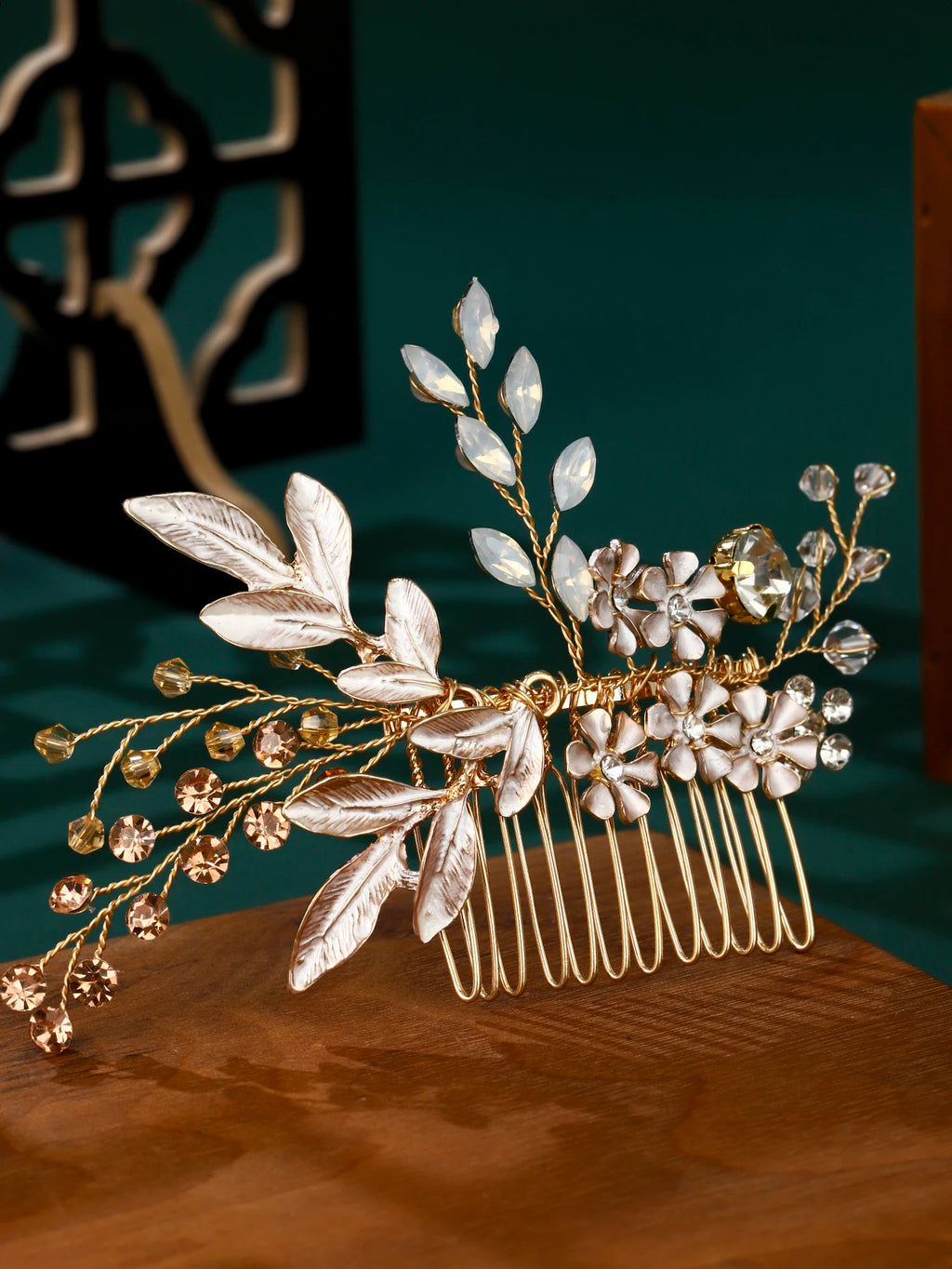 Handmade Bridal Pearl Rhinestone Hairpin