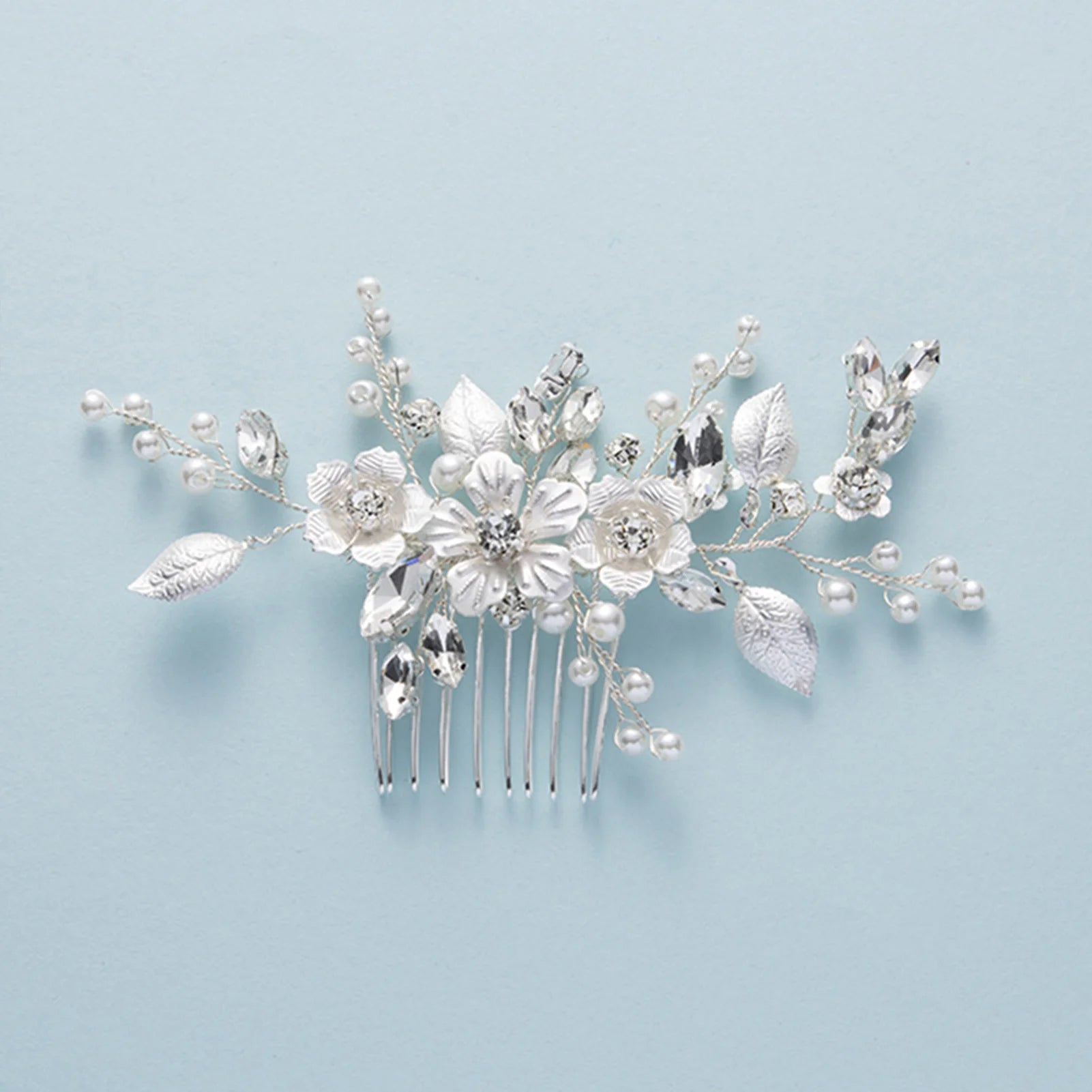 Bridal Crystal Pearl Hair Comb