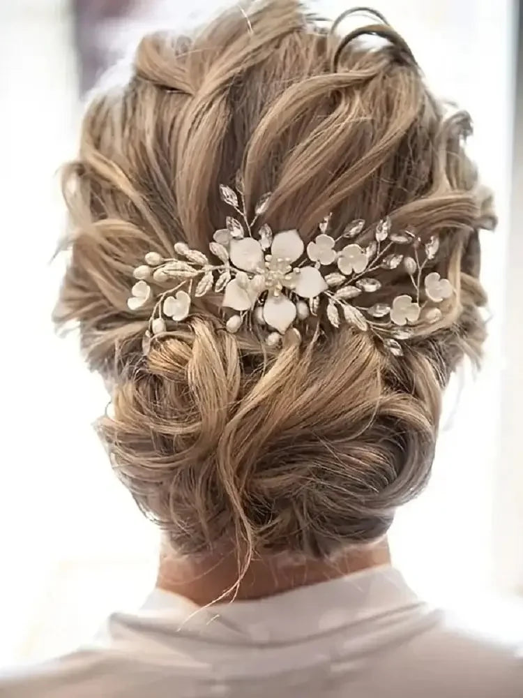 Bridal Pearl Flower Hairpin