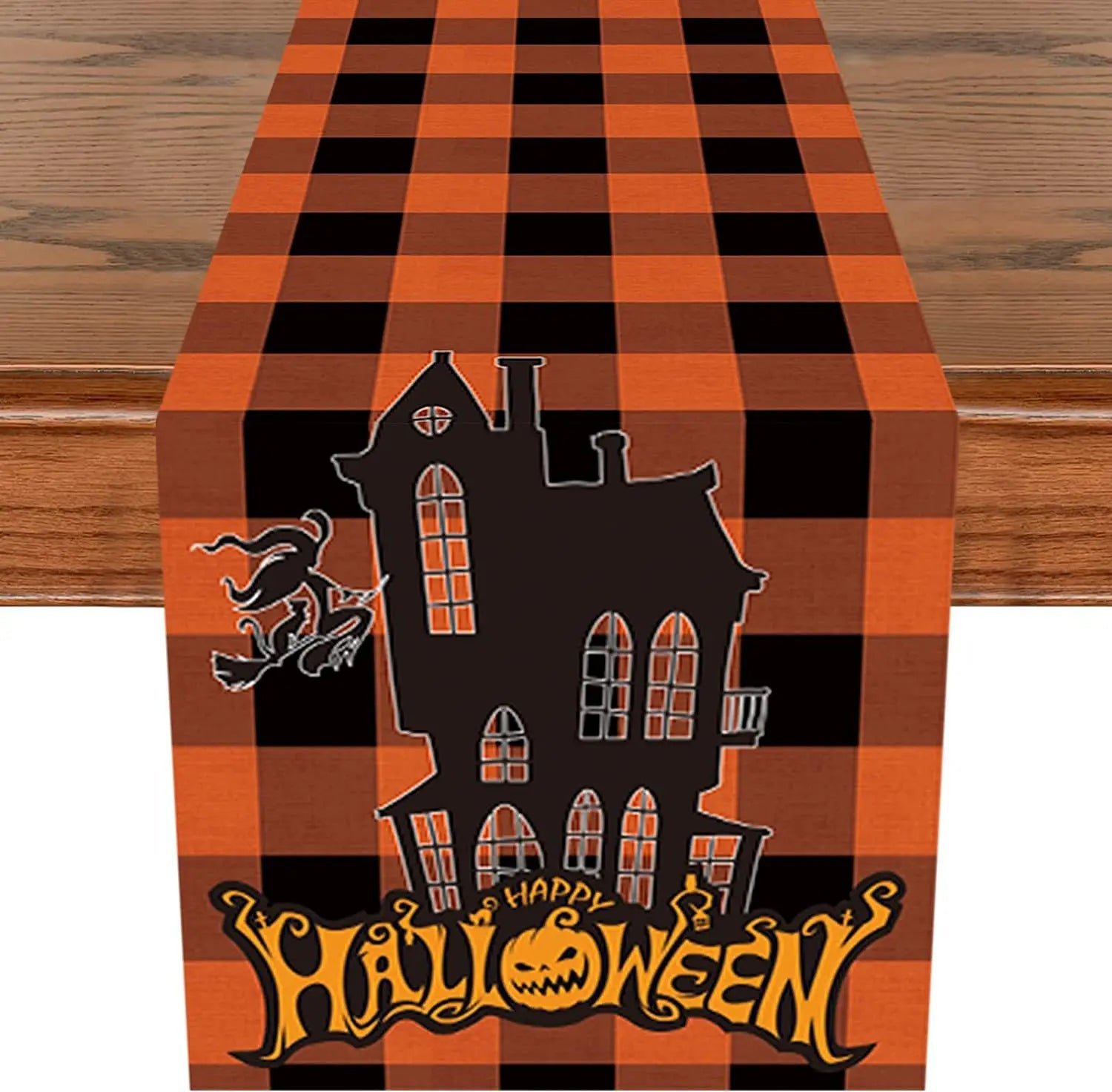 Linen Halloween Table Runner- Multiple Designs