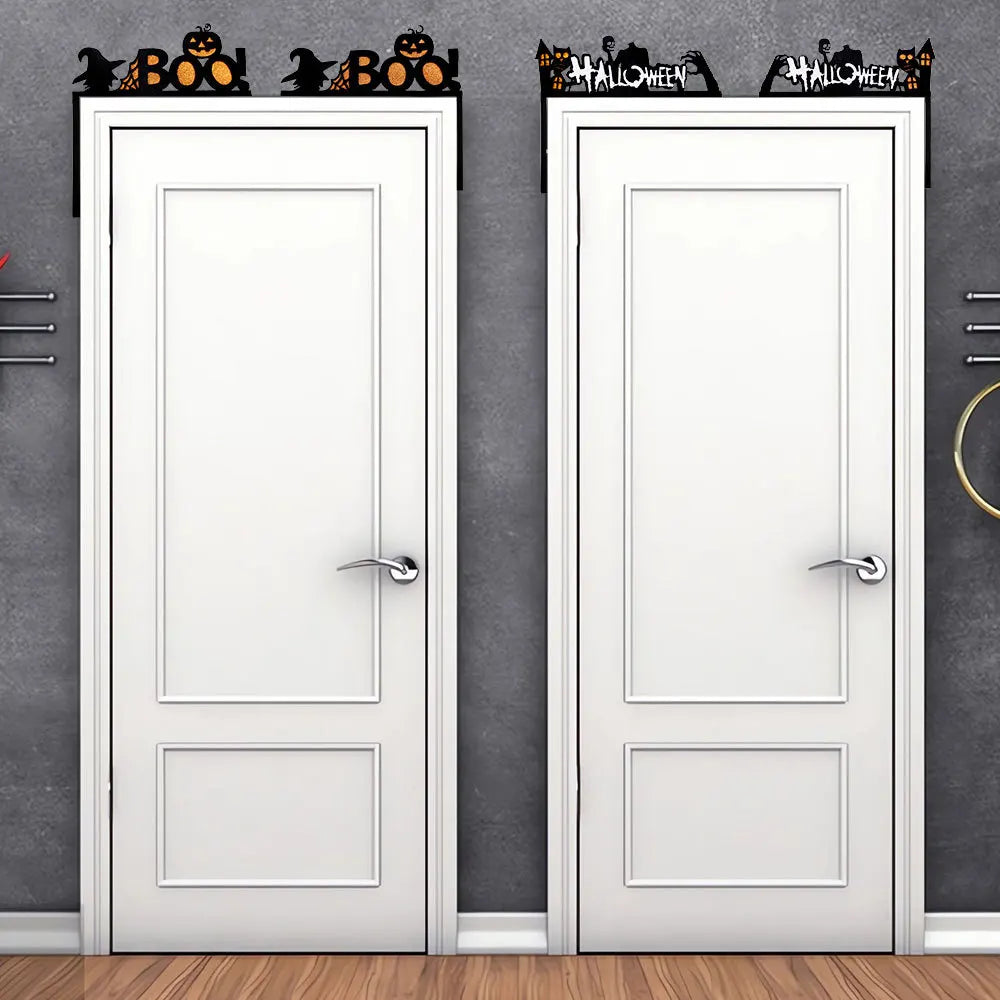 Halloween Door Frame Decoration (Bats,Pumpkins,Spider Webs)
