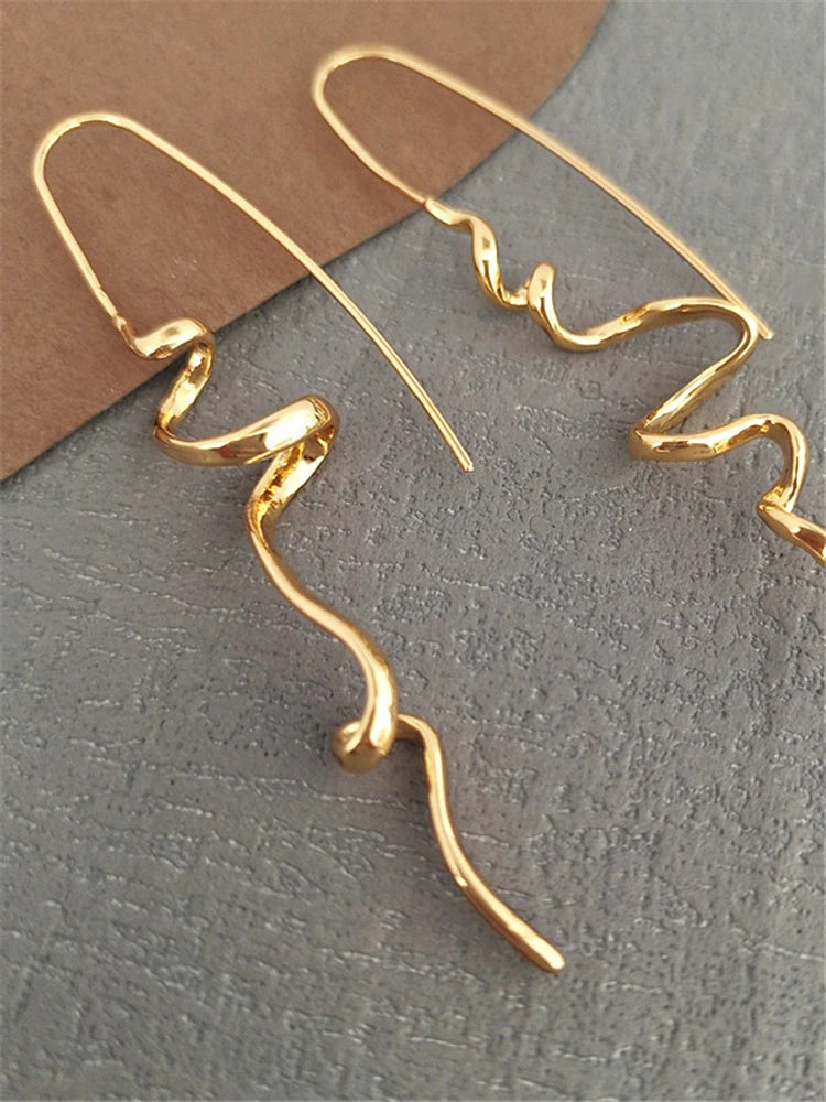 Abstract three-dimensional design earrings