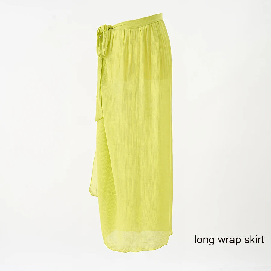 Simple Pure Color Chiffon Beach Bikini Cover Up