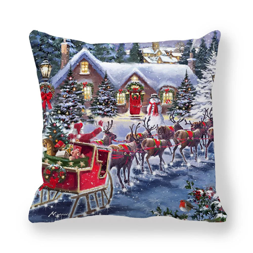 45cm Merry Christmas Cushion Cover Pillowcases; Many Styles