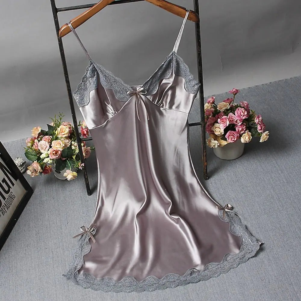Cute Silk and Lace Camisola Nightgown