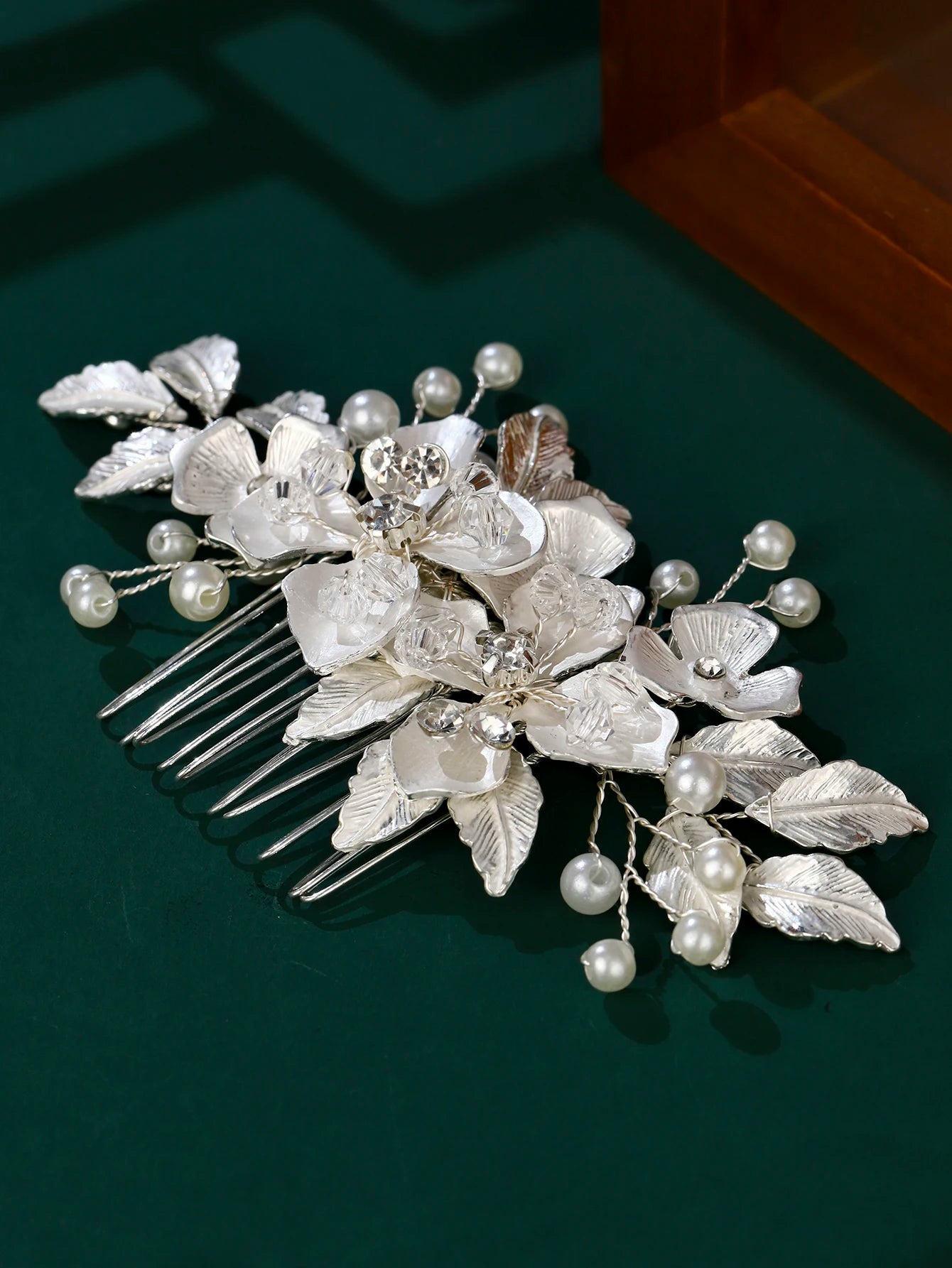 Handmade Bridal Pearl Rhinestone Hairpin