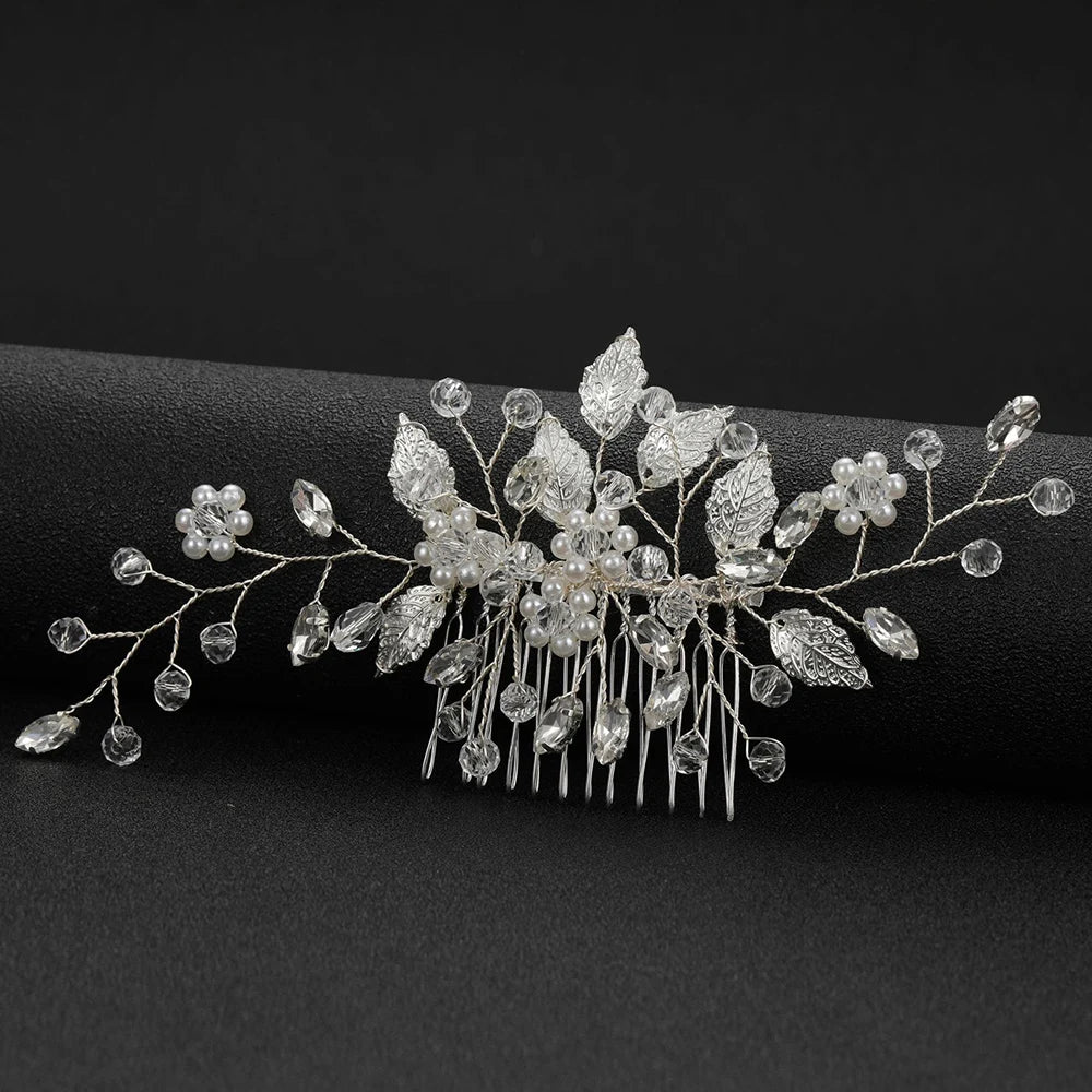 Bridal Crystal Pearl Hair Comb