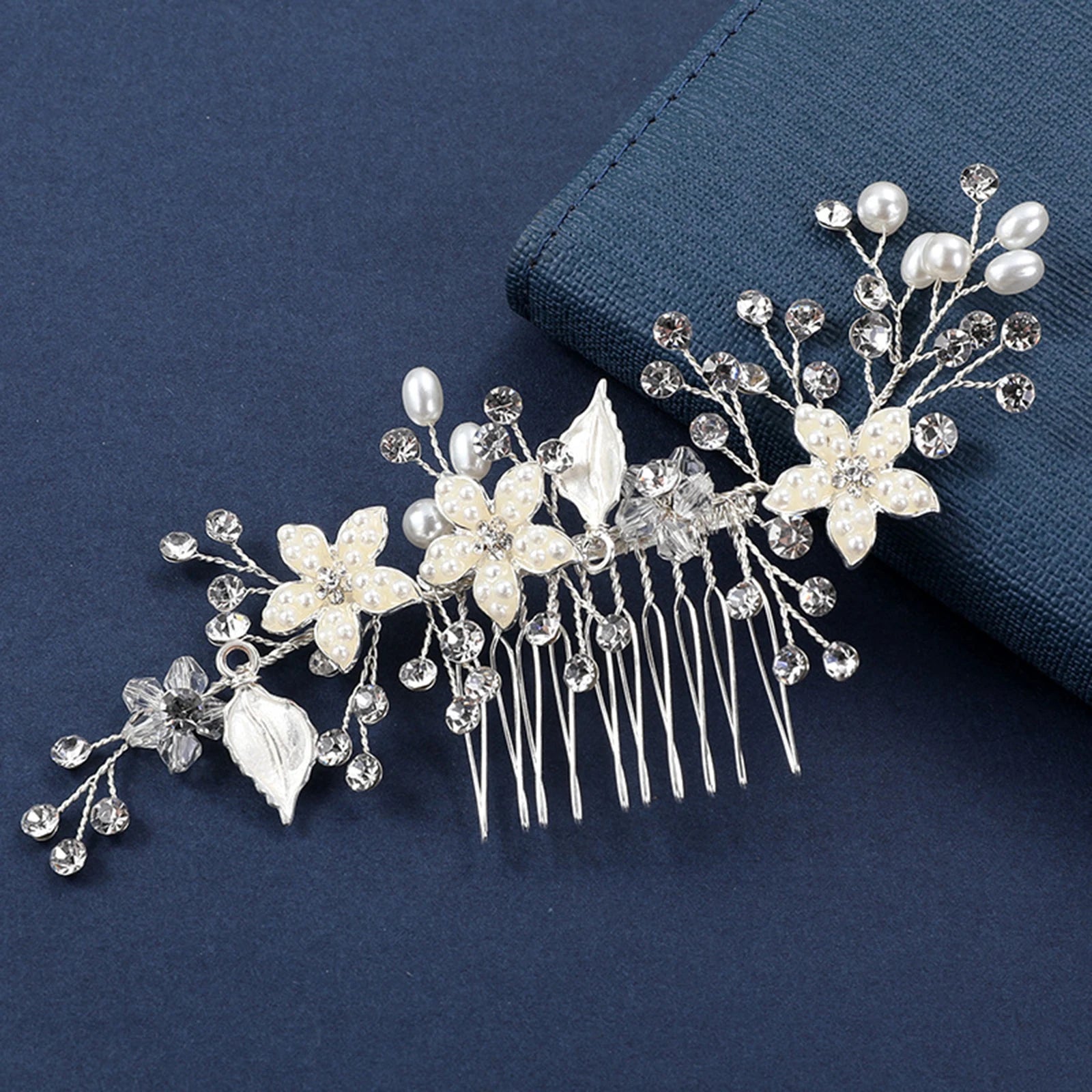Bridal Crystal Pearl Hair Comb