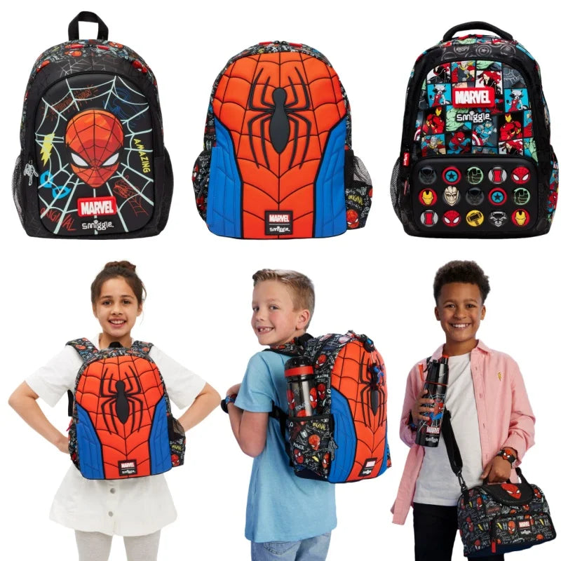 Smiggle Spiderman Backpack For Boys or Girls with Matching Cups and Lunchbags