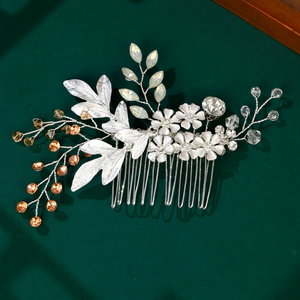 Handmade Bridal Pearl Rhinestone Hairpin