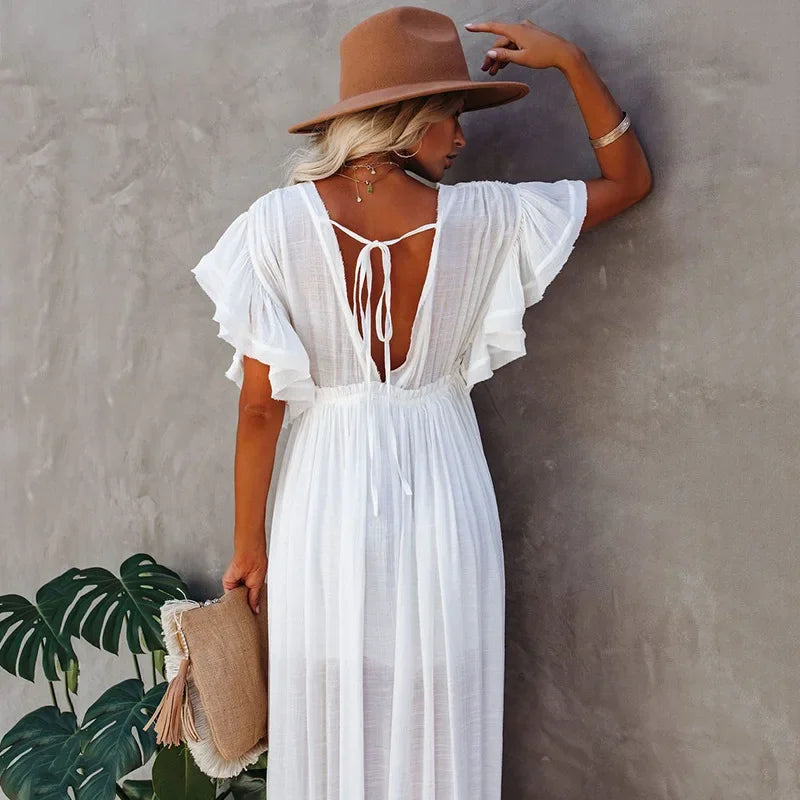 Bamboo Maxi Beach Cover Up