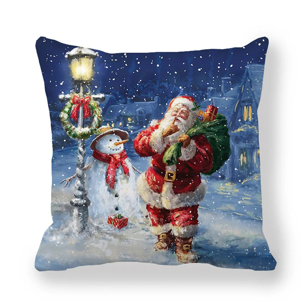 45cm Merry Christmas Cushion Cover Pillowcases; Many Styles