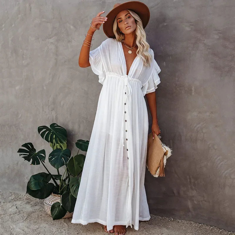 Bamboo Maxi Beach Cover Up