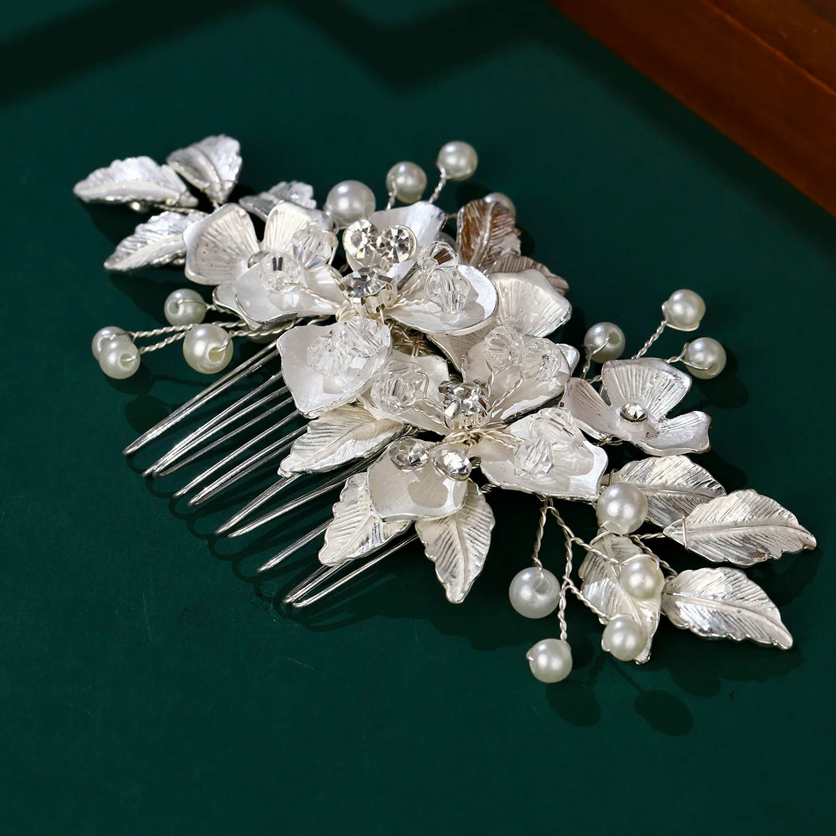 Handmade Bridal Pearl Rhinestone Hairpin